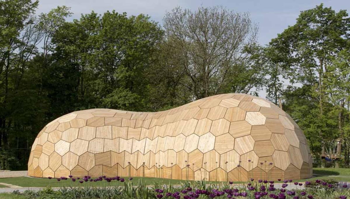 Biomimetics and robotics for the Landesgartenschau Exhibition Hall 2014 - domusweb.it