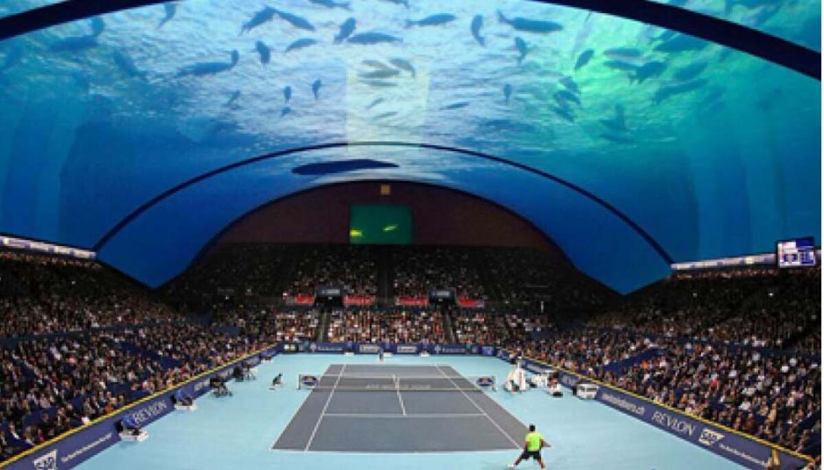 Underwater tennis stadium: il nuovo progetto avveniristico per Dubai - dubaireef.com