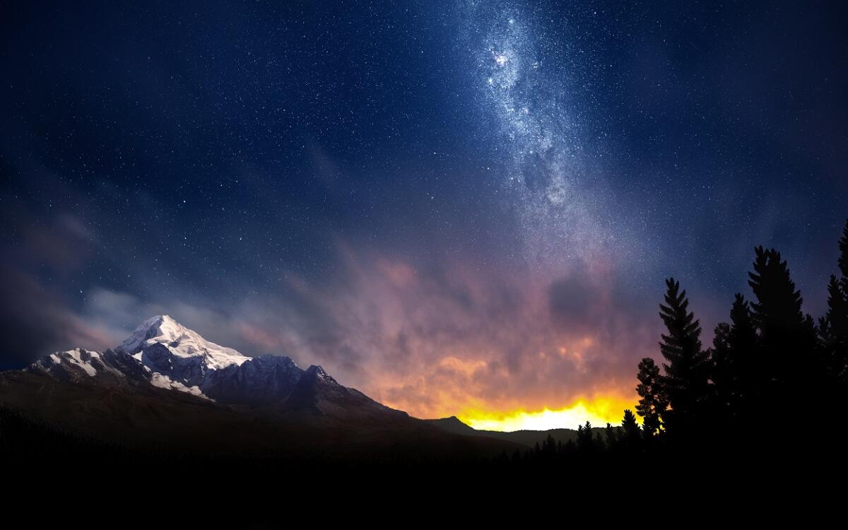 Allineamento planetario fra cinque pianeti - Swiss Night Sky