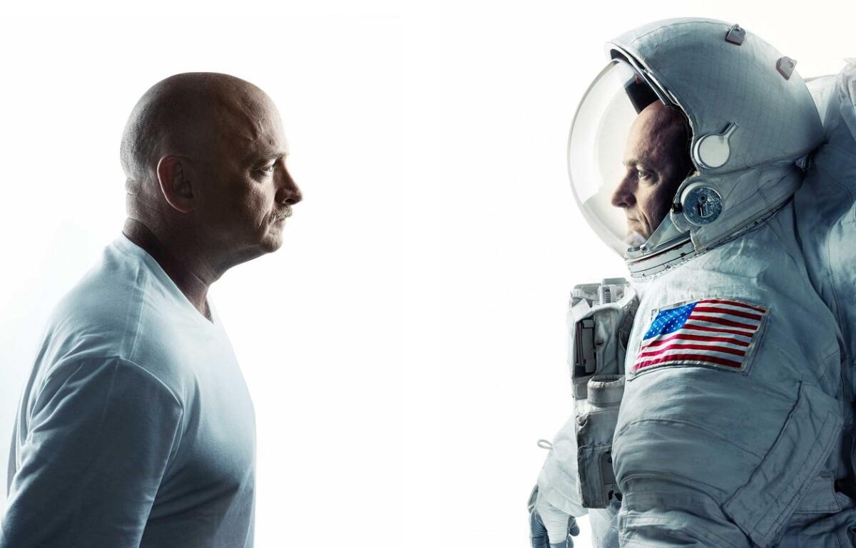 Gemelli a servizio della scienza - A sinistra Mark Scott (sulla Terra) a destra il gemello Scott Kelly (in orbita per un anno)