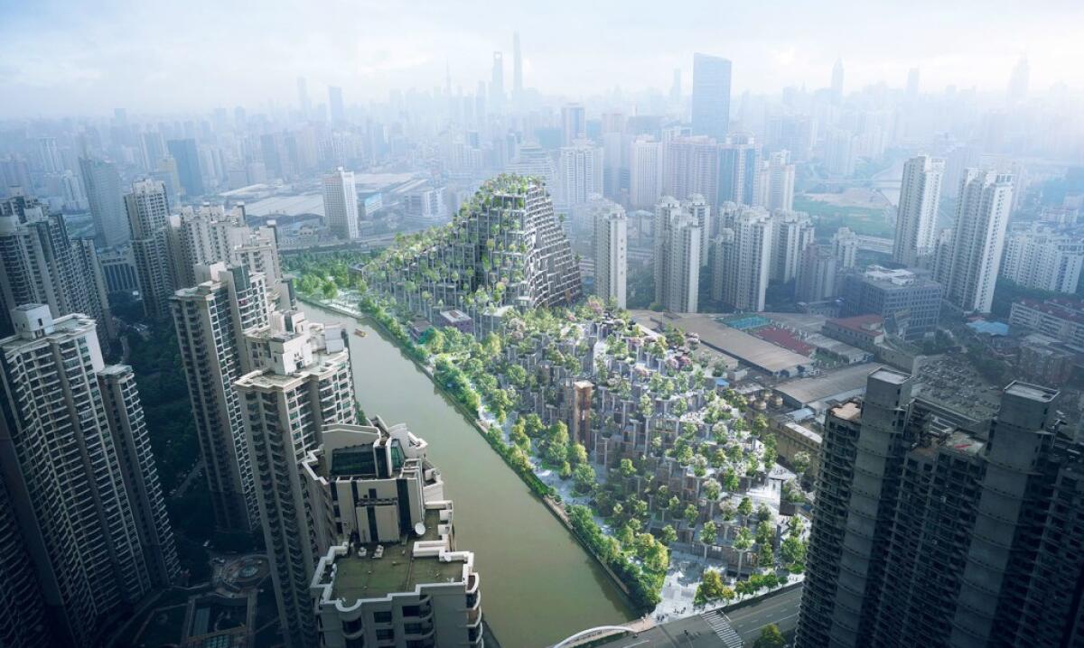 M50, a tree-covered mountain to save Shanghai - heatherwick.com