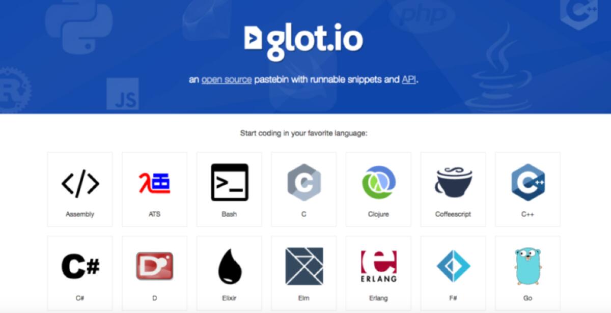 Glot.io - Il pastebin per Codice e Script (AToolAWeek) - Glot.io, il tool opensource pastebin che offre API eseguibili. Credits: glot.io