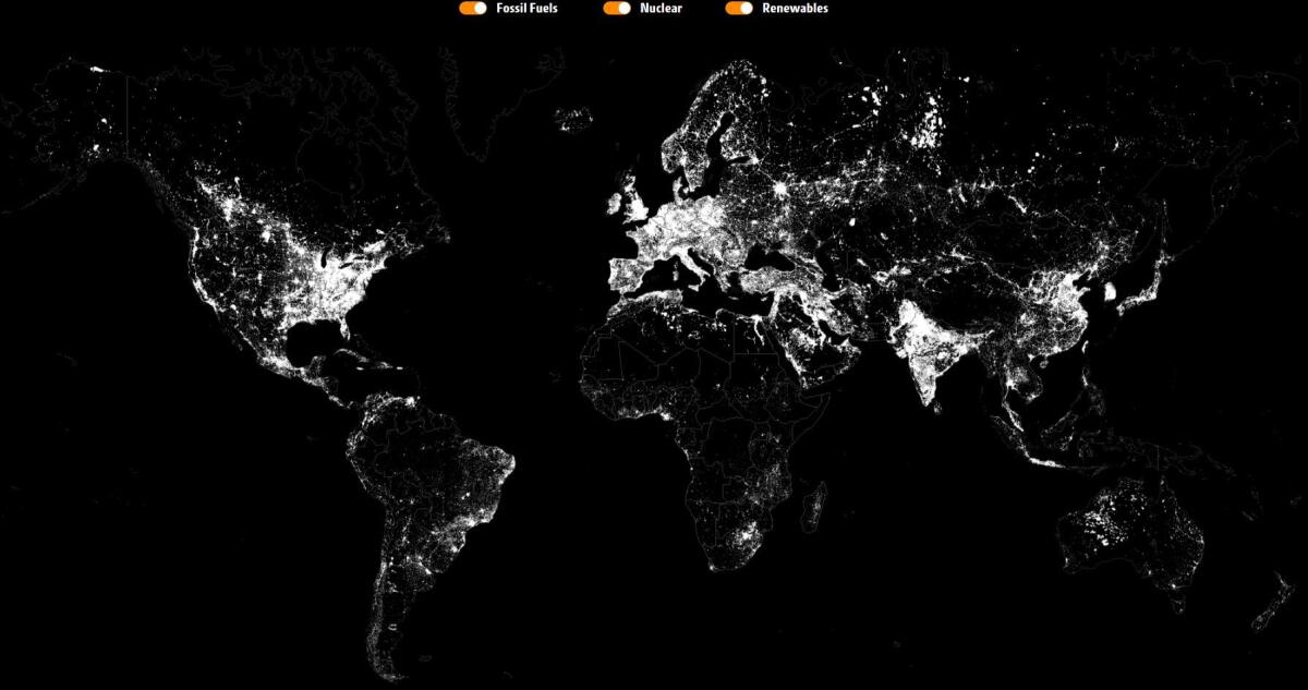 Energia e Pianeta, Mappa Interattiva Illuminata - gocompare.com