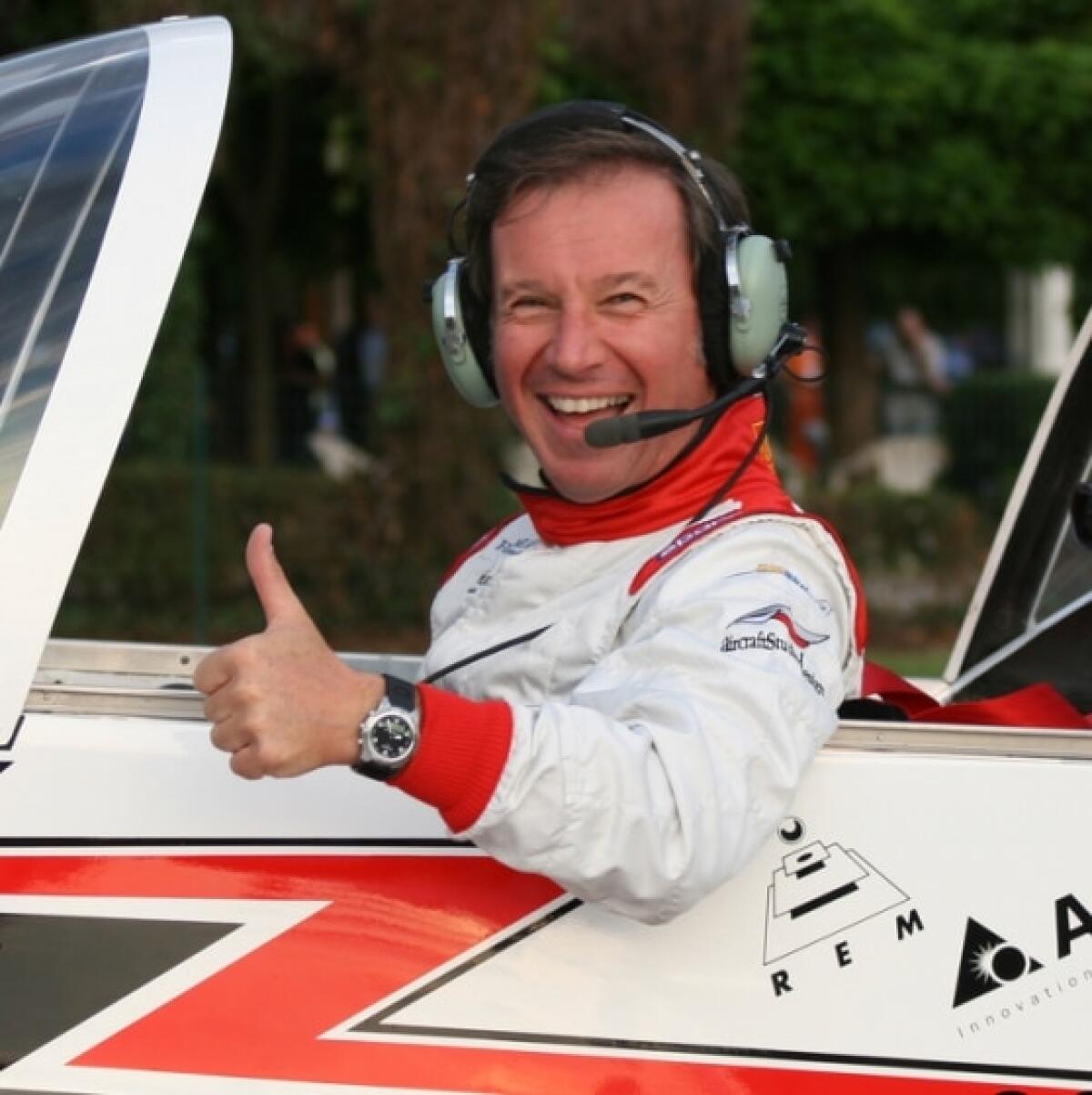 In volo con l'astronauta Maurizio Cheli - Maurizio Cheli a bordo del velivolo SkySpark realizzato dalla CFM-Air