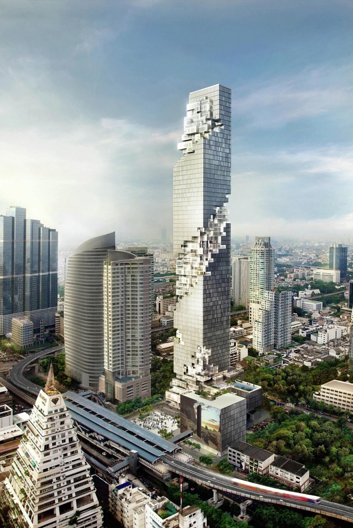 Lo strano grattacielo di Bangkok - designboom.com