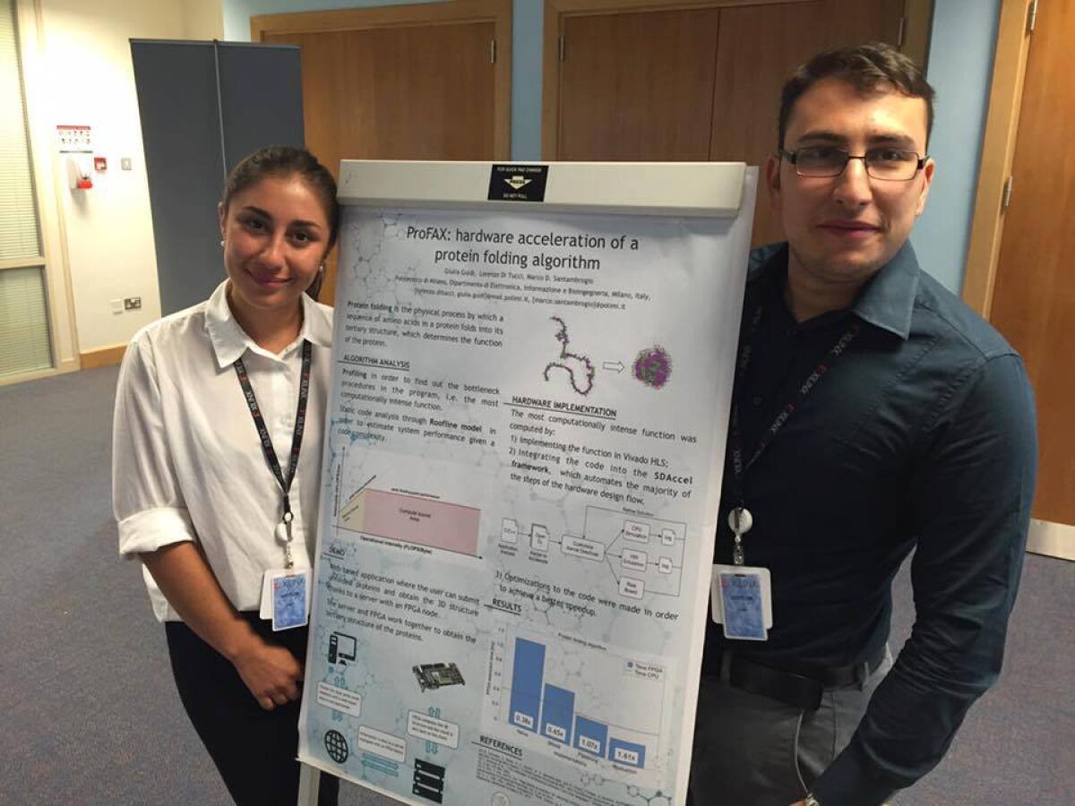 Il progetto ProFax vincitore agli Xilinx Open Hardware Contest 2016 - Giulia e Lorenzo with the presentation of their ProFax project