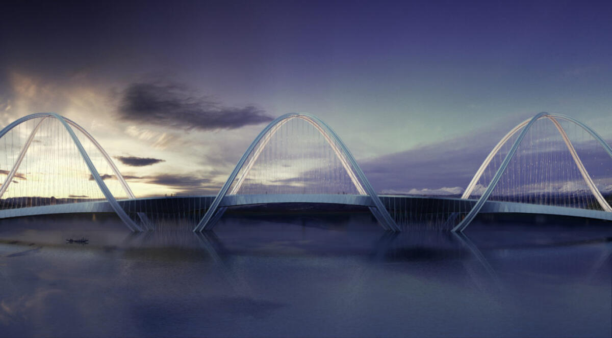 Il nuovo ponte con archi a doppia elica di Pechino - 