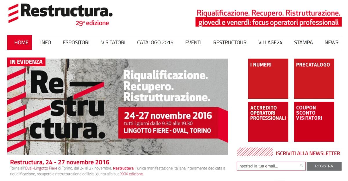 Restructura 2016 - Riqualificazione, Recupero, Ristrutturazione - restructura.com
