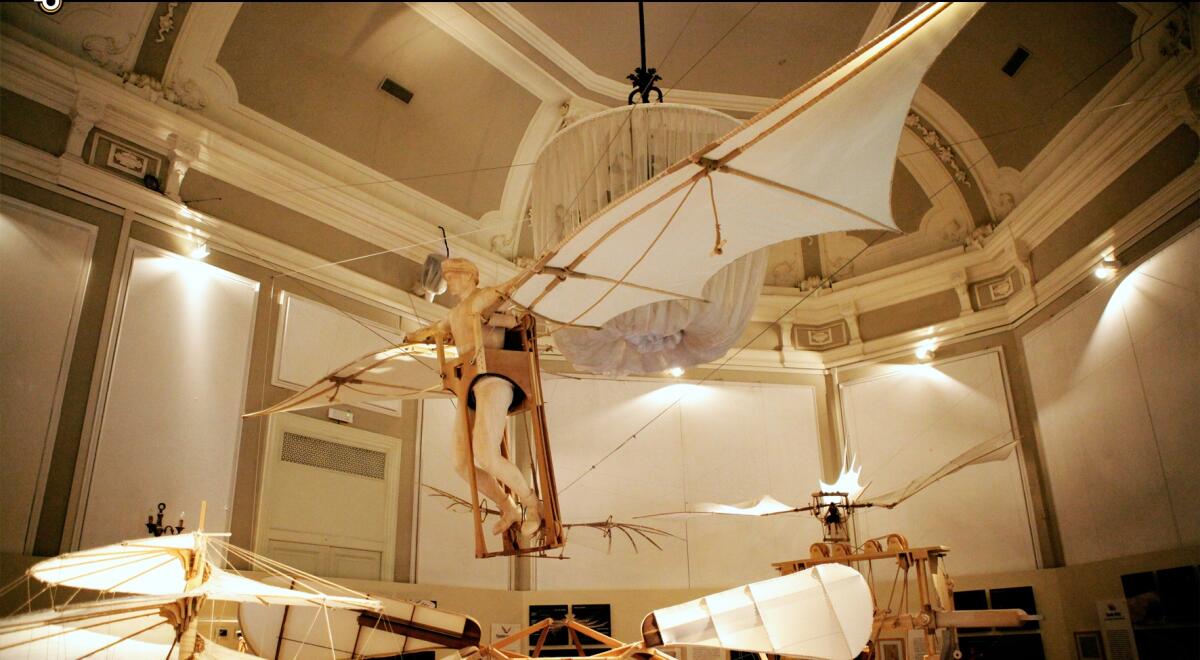 Leonardo da Vinci: "L'Icaro che imparò a volare" - Realizzazione dei progetti di i. Credits: lavocedellabellezza.it