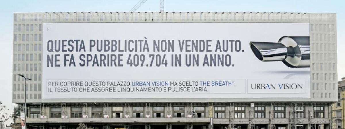 The Breath, il tessuto per le pubblicità del futuro! - La pubblicità su viale Liberazione a Milano.
thebreath.it