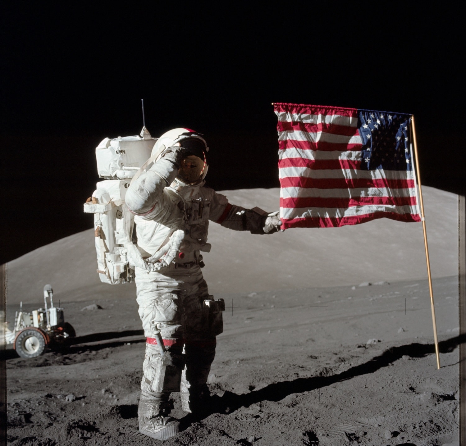 Eugene Cernan durante la missione Apollo 17, credits: NASA