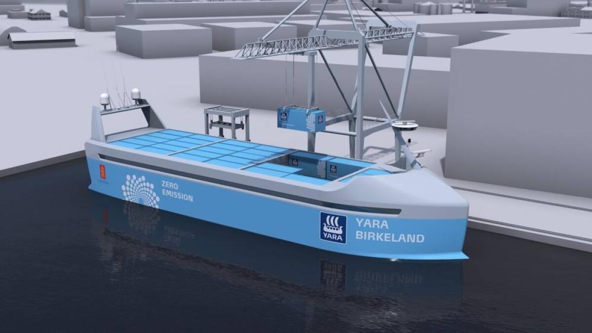 Yara Birkeland, il feeder autonomo all-electric - PH. Yara.com