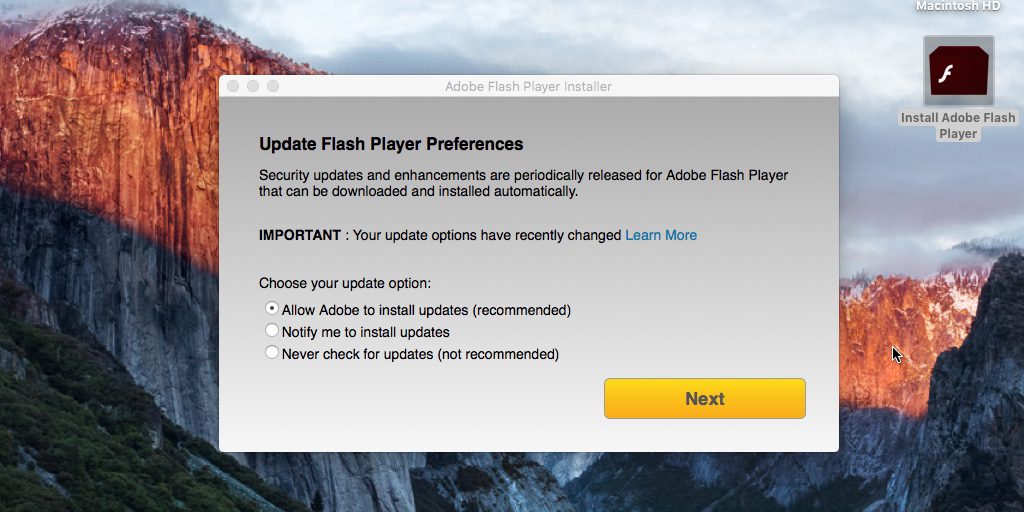 Screenshot del malware su macOS. Source: 9to5mac.com