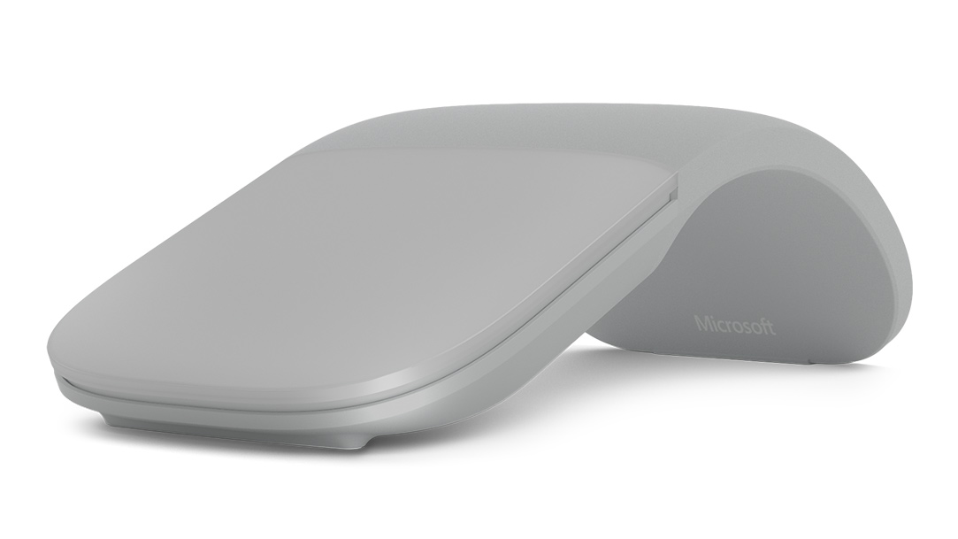 Surface Arc Mouse nella variante argento. Source: microsoft.com