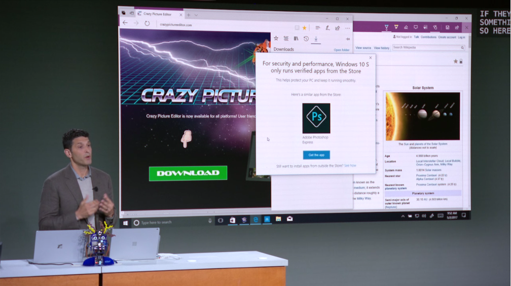 Demo di Windows 10 S. Source: mspoweruser.com