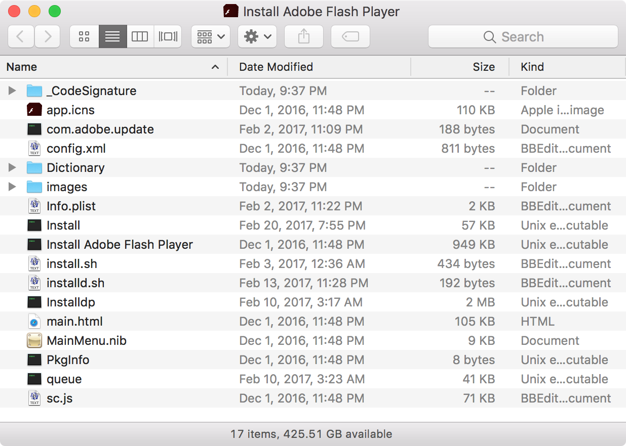 Screenshot del file .zip su macOS. Source: 9to5mac.com
