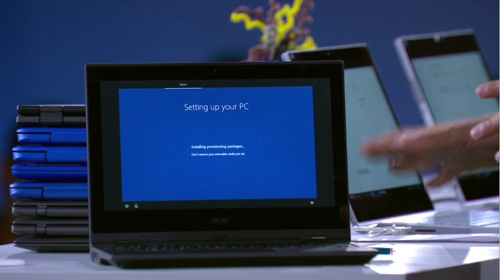 Prima accensione di Windows 10 S. Source: mspoweruser.com