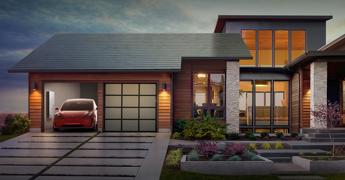 Casa con Tesla Solar Roof. Source: tesla.com