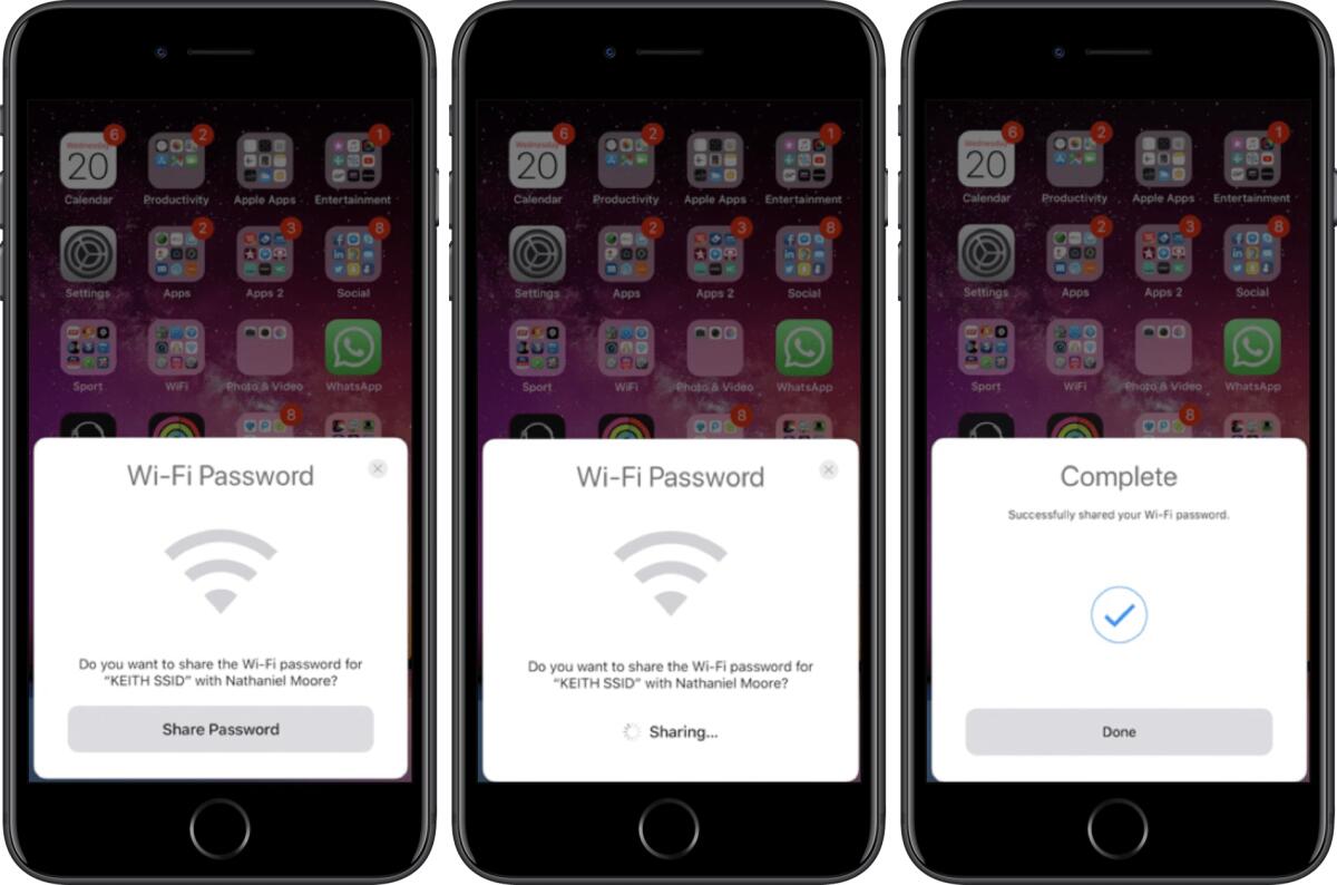 Condividere la password del Wi-Fi con iOS 11 - 