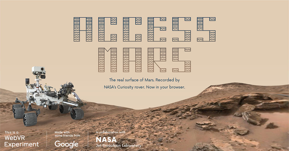 Access Mars: Nasa e Google ci portano virtualmente su Marte - Homepage dell'applicazione. Credits: www.trendolizer.com