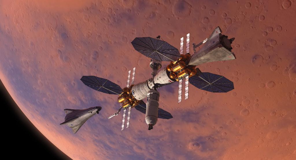 Rappresentazione del ritorno in orbita del lander. Credits: Lockheed Martin on Twitter