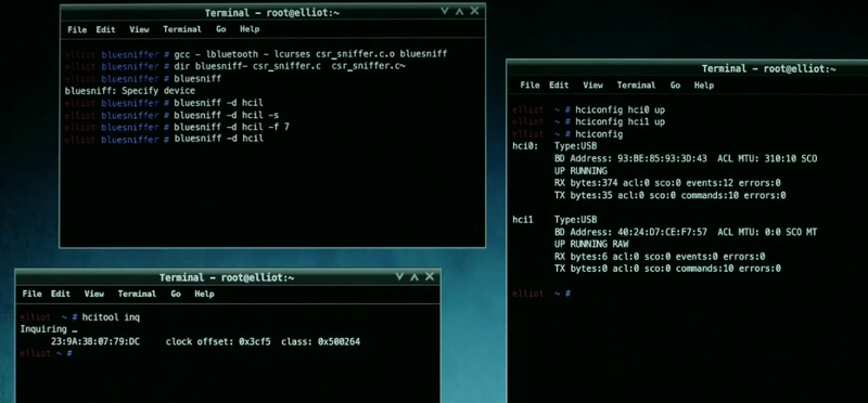 Bluesniff, il tool utilizzato in Mr Robot per scoprire device bluetooth. Credits: hackertarget.com