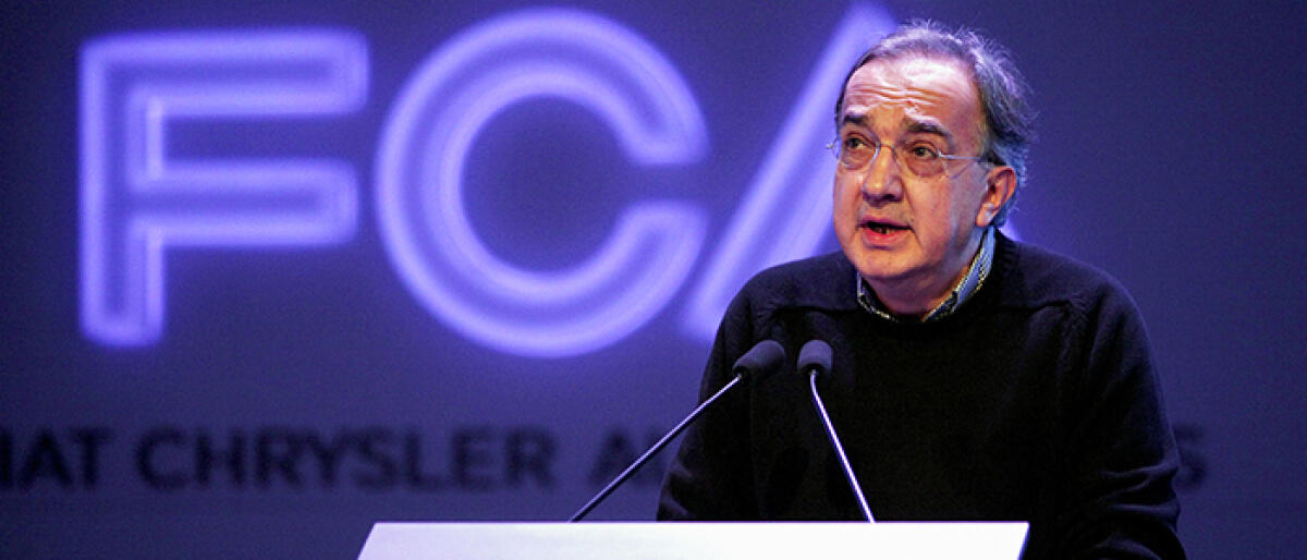 Marchionne: obiettivo raddoppiare utili FCA entro il 2022 - ilcorsivoquotidiano.net