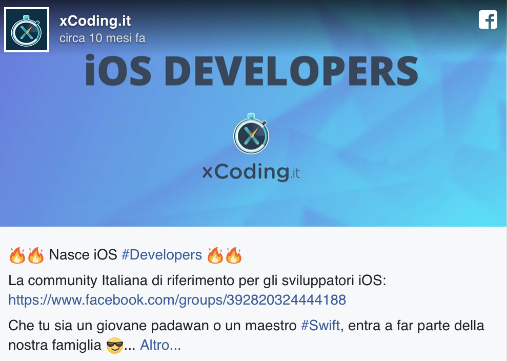 Gruppo Facebook, sede importante della community xCoding. Credits: www.xcoding.it