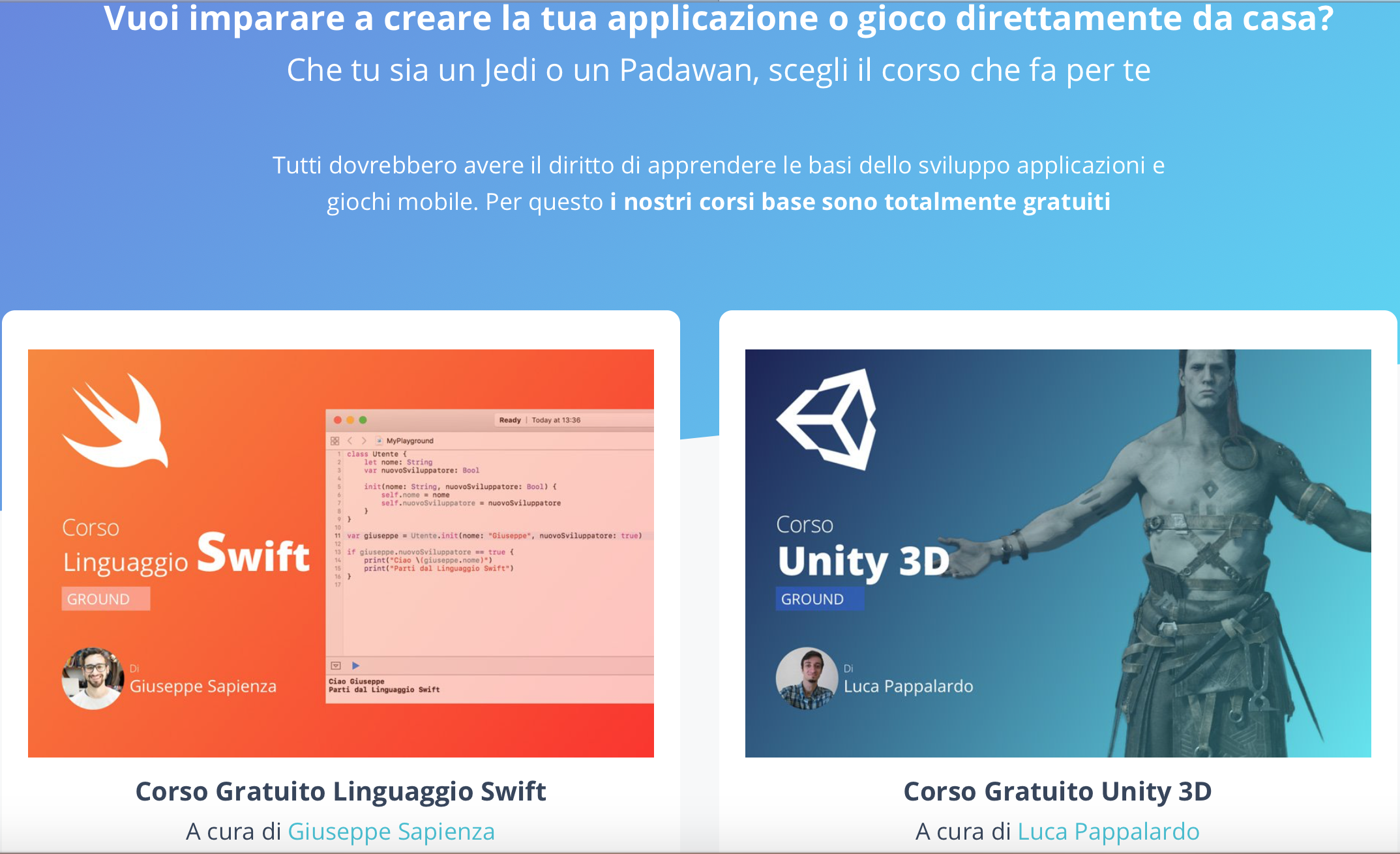 Corsi gratuiti di xCoding. Credits: www.xcoding.it