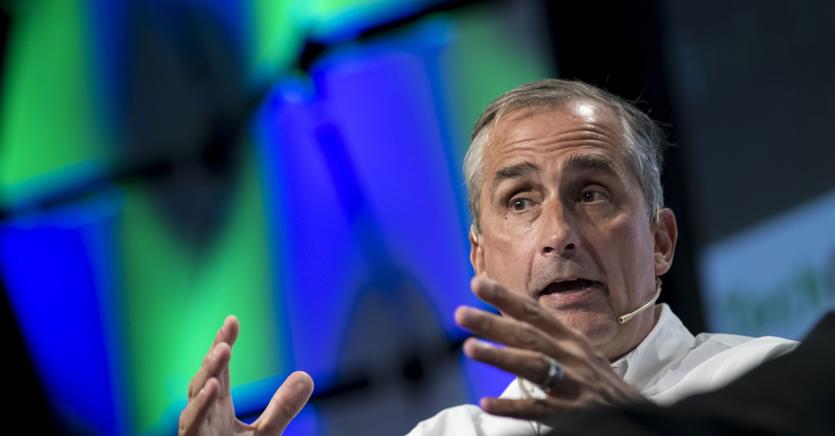 Primo piano di Brian Krzanich, CEO della Intel Corporation. Source: Bloomberg.