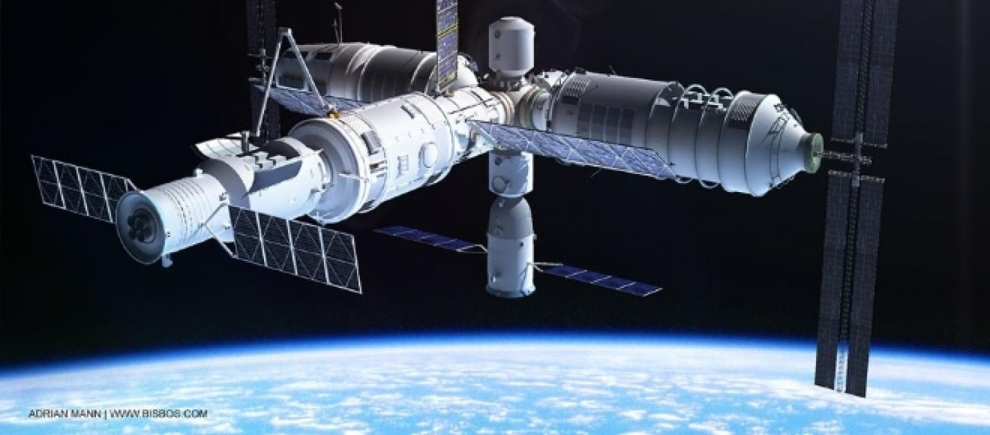 Rappresentazione della Stazione Spaziale Cinese una volta finita. Credits: it.blastingnews.com