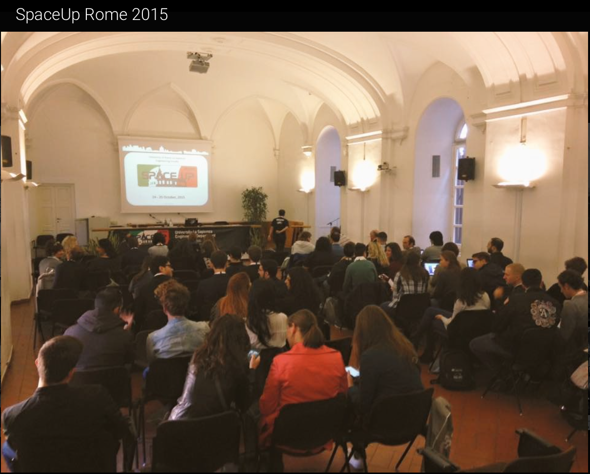 Una sessione a SpaceUp Rome 2015. Credits: www.spaceuppisa.com