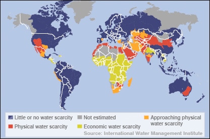 Scarsità d'acqua nel mondo Ph: lavacedinomas.org