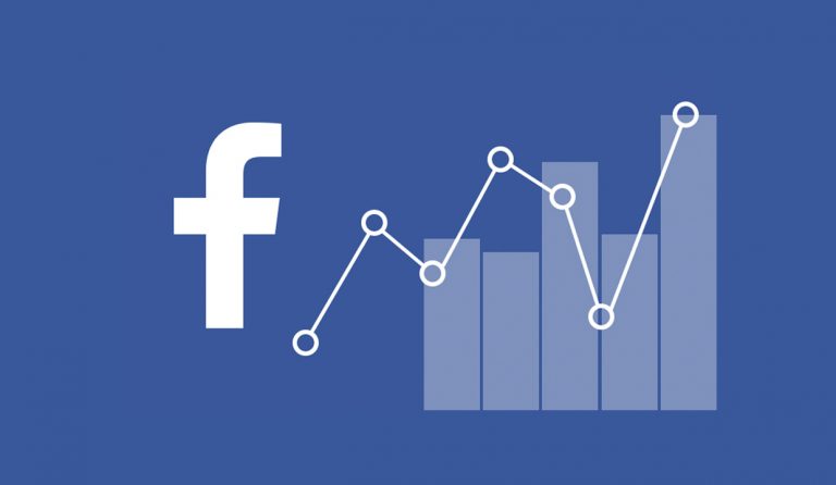 Logo Facebook con grafici Analytics. Fonte: AdLeaks