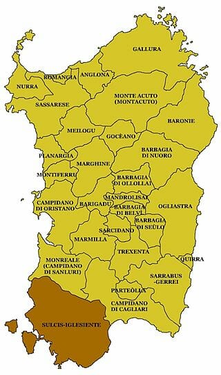 Mappa delle subregioni sarde