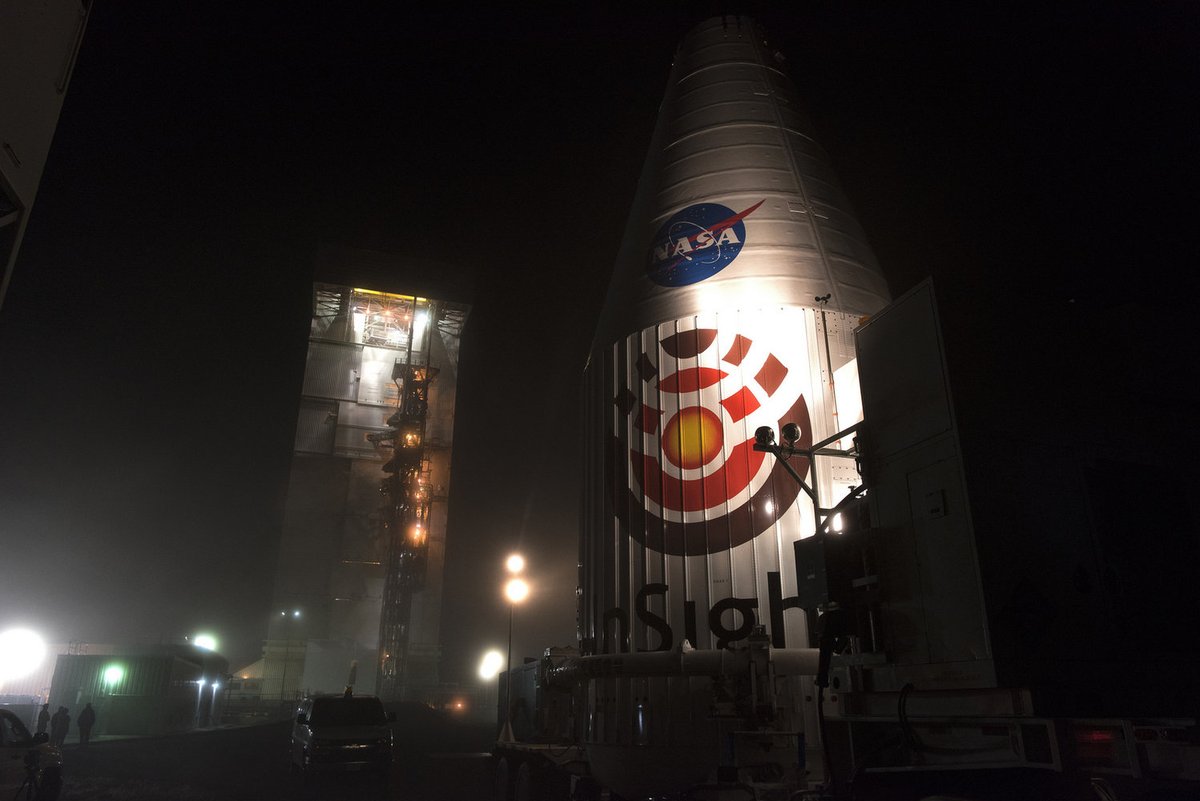 Payload contenente la missione InSight. Credits: NASA JPL