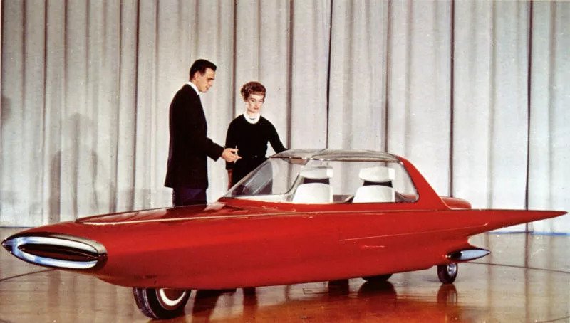 Ford Gyron in versione rossa. Fonte: Jalopnik - Drive Free or Die
