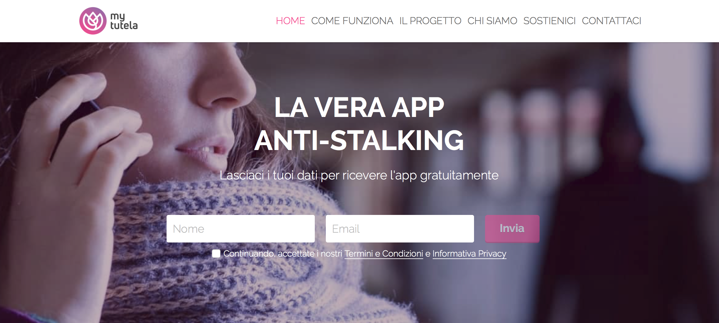 Homepage del sito MyTutela. Credits: www-mytutela.it