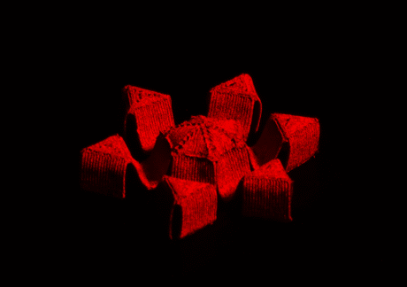 Il prototipo di materiale a forma di ragno sviluppato dai Ricercatori.Credits: Yoonho Kim et al.