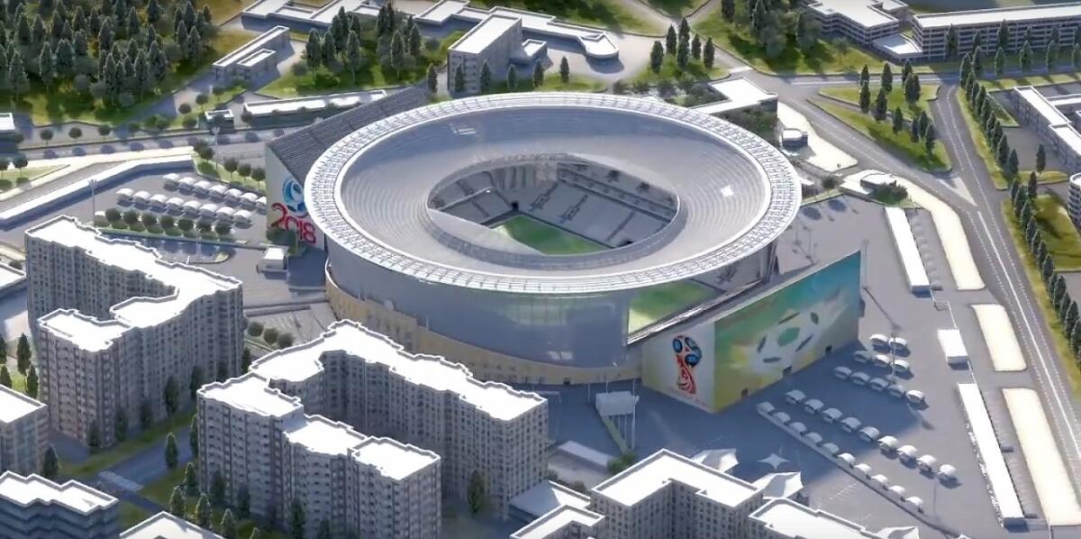Mondiali di Russia, la particolarità dello stadio di Ekaterinburg - stadiumdb.com
