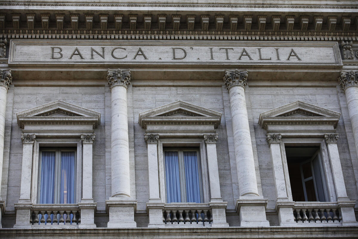 Ritorno alla sovranità della moneta: un caso storico - La sede della Banca d'Italia, Palazzo Koch, oggi 21 ottobre a Roma.
ANSA/ALESSANDRO DI MEO