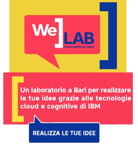 Una locandina pubblicitaria di We/LAB, che ha l'obiettivo di coltivare talenti in ambito IA. Credits: trendspam.com