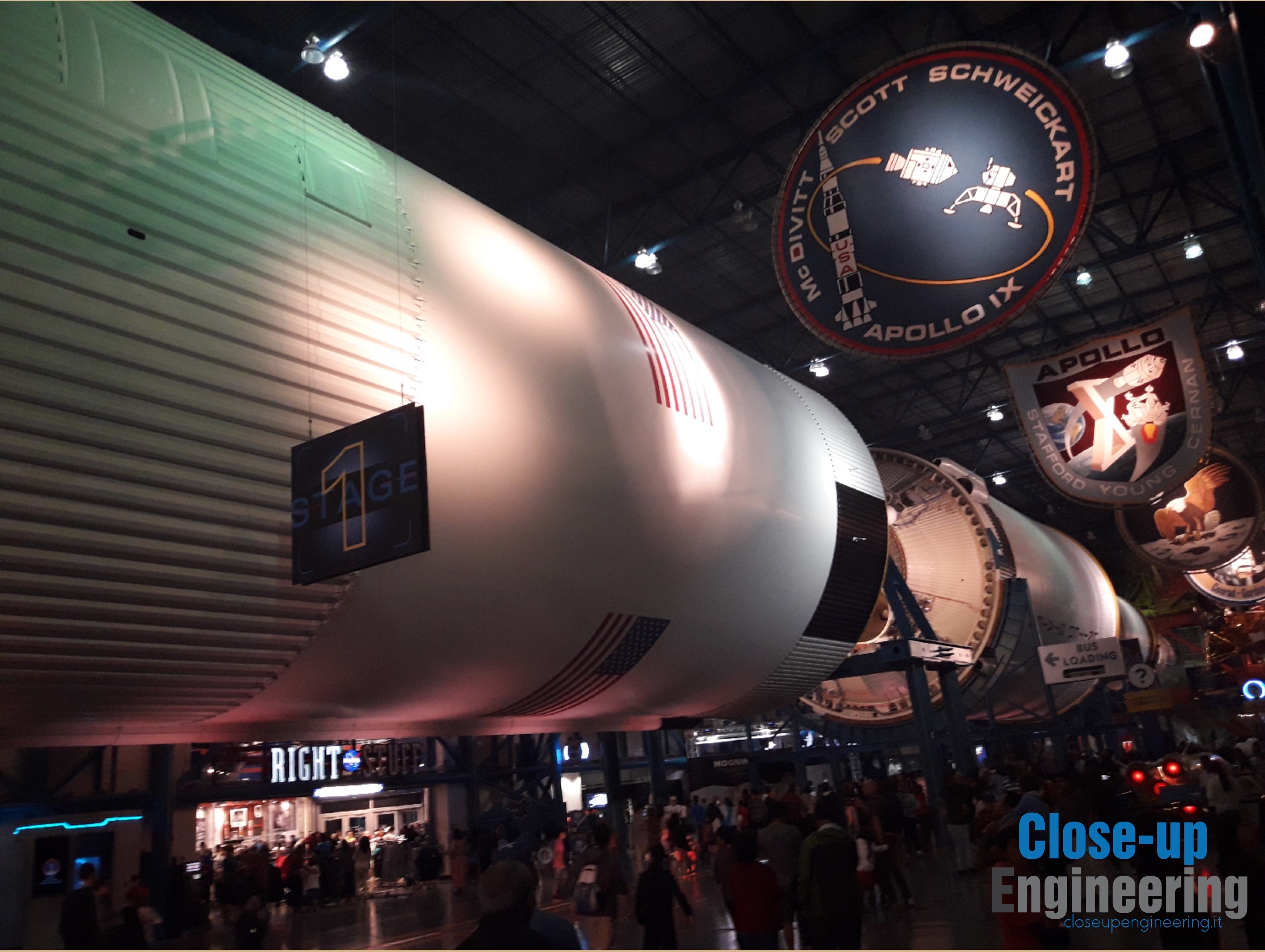 Saturn V esposto al Kennedy Space Center, Florida, Stati Uniti.