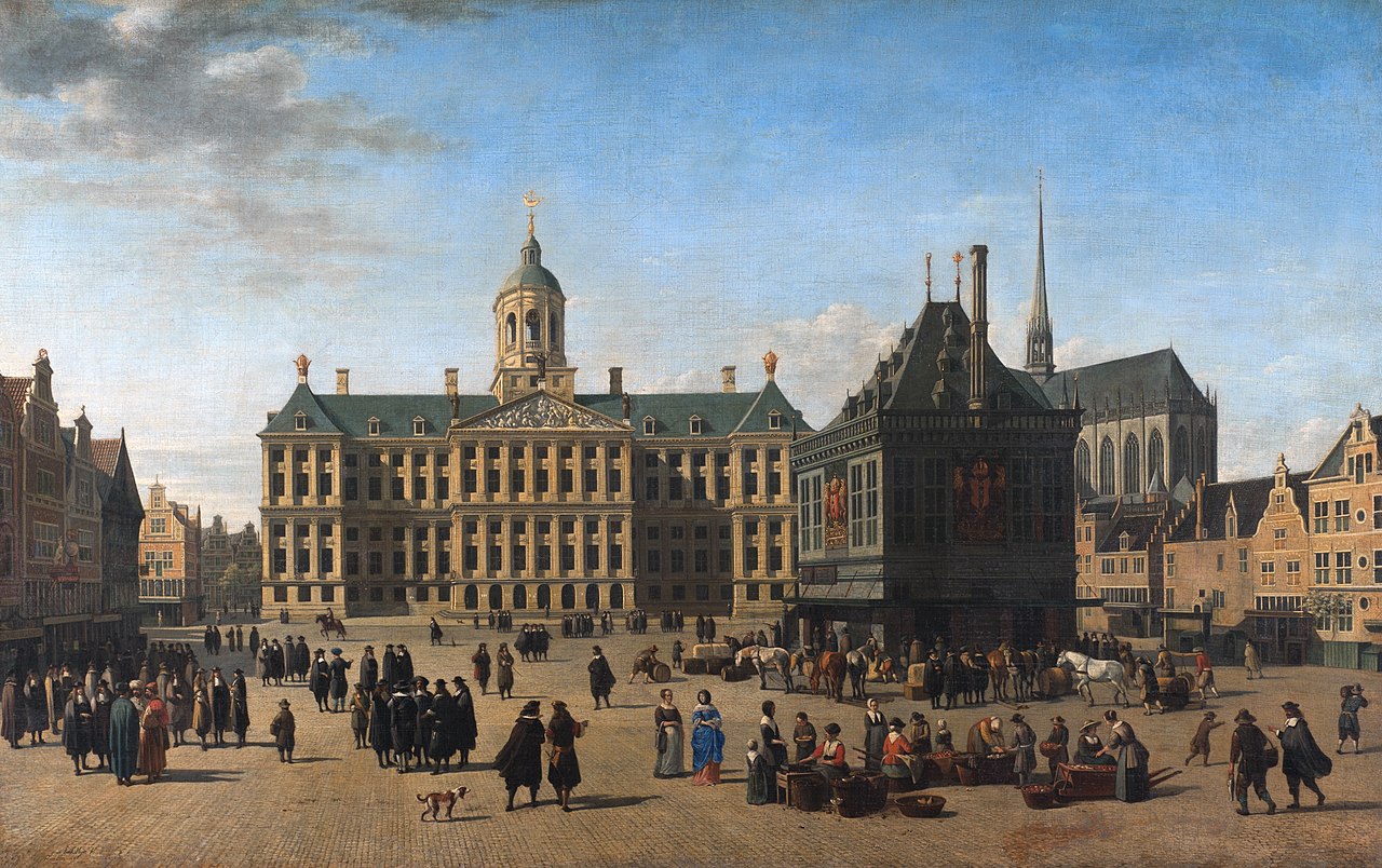 The Dam in Amsterdam, Berckheyde, 1660