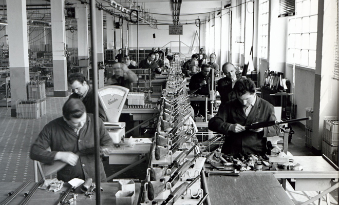Produzione dei fucili Beretta nel 1900.