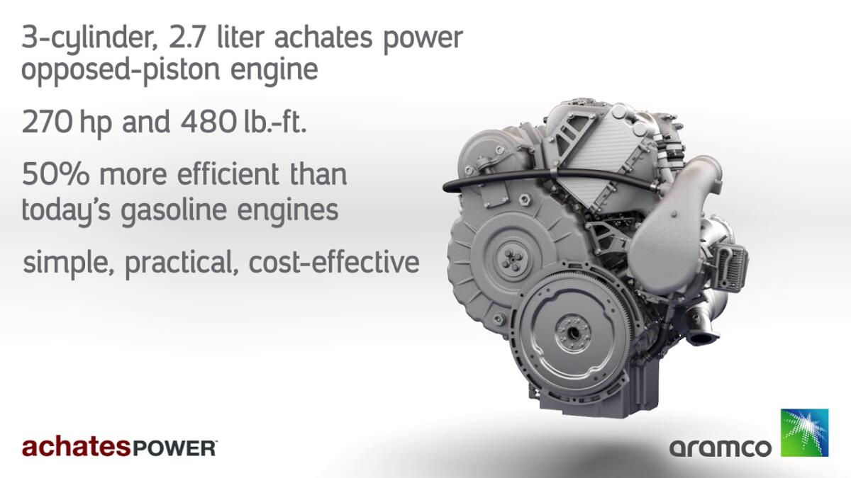 Achates Power 'Opposed' engine: 3 cilindri 2T, 6 pistoni per un'efficienza mostruosa - 