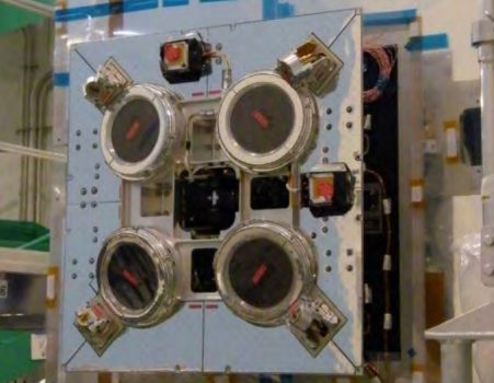 Motori agli Ioni della Hayabusa 2. Credits: JAXA.