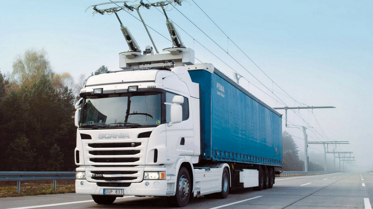 BreBeMi, Scania, Siemens, autostrada, Milano, Brescia, Bergamo, camion elettrici, filobus, innovazione, ricerca, sistema elettrico, linea elettrica, trasporto, Energy Close-up Engineering