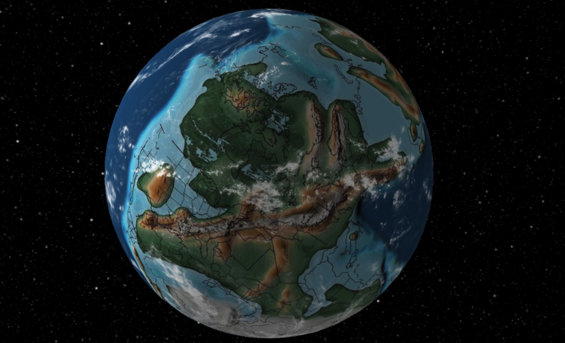 La Terra 300 milioni di anni fa. Credits: dinosaurpictures.org