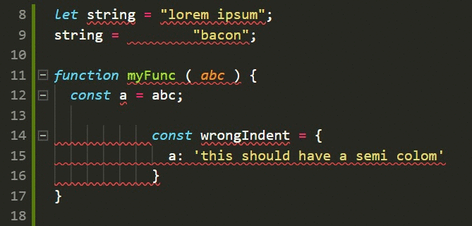 The Prettier tool in action, while applying the rules we specified. Credits: freecodecamp.org